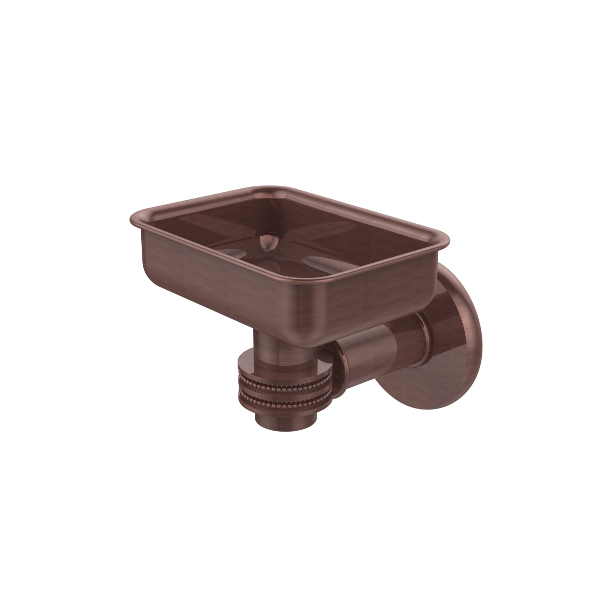 Picture of Allied Brass 2032D-CA Continental Collection Wall Mounted Soap Dish Holder with Dotted Accents&#44; Antique Copper
