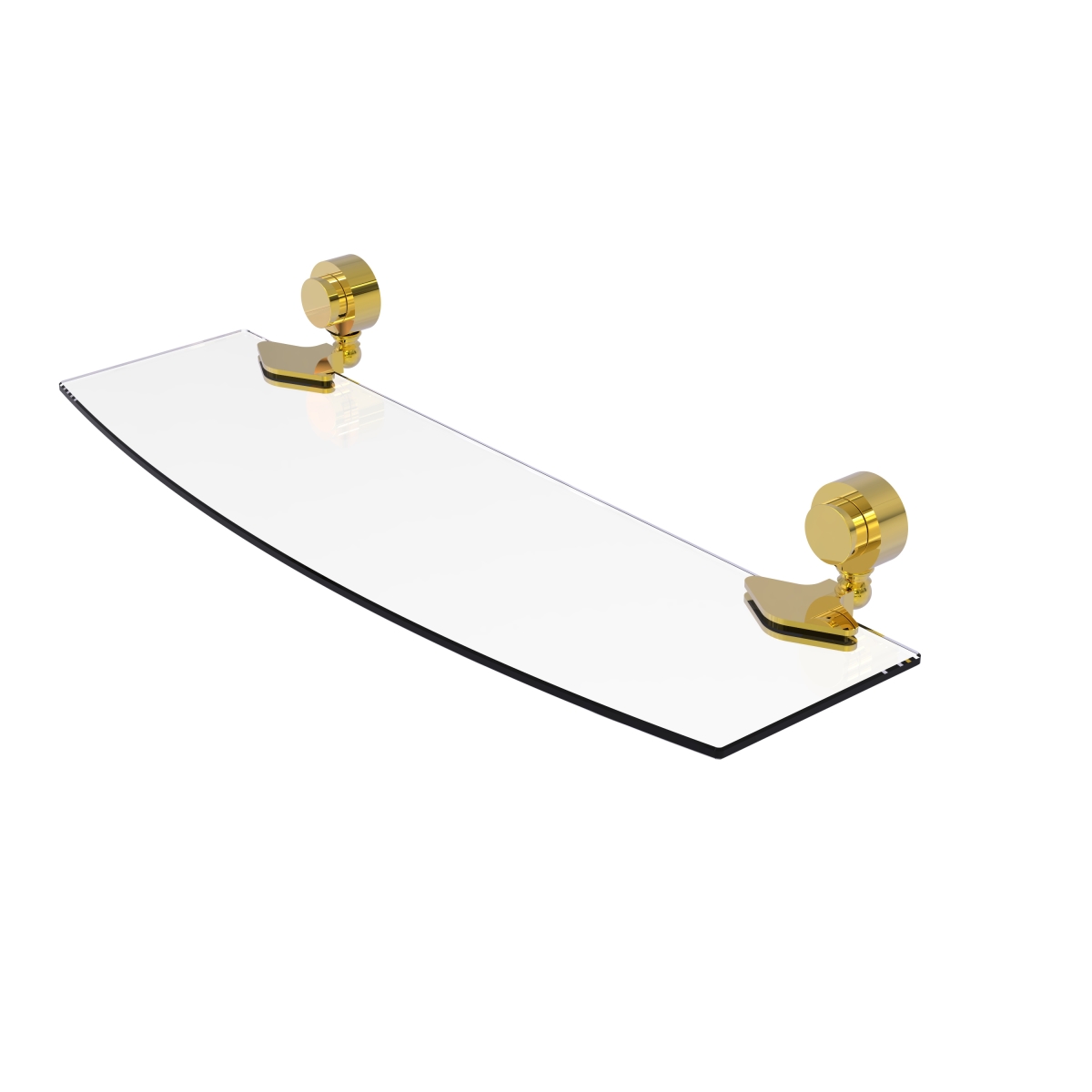 Picture of Allied Brass 433-18-UNL Venus Collection 18 in. Glass Shelf&#44; Unlacquered Brass