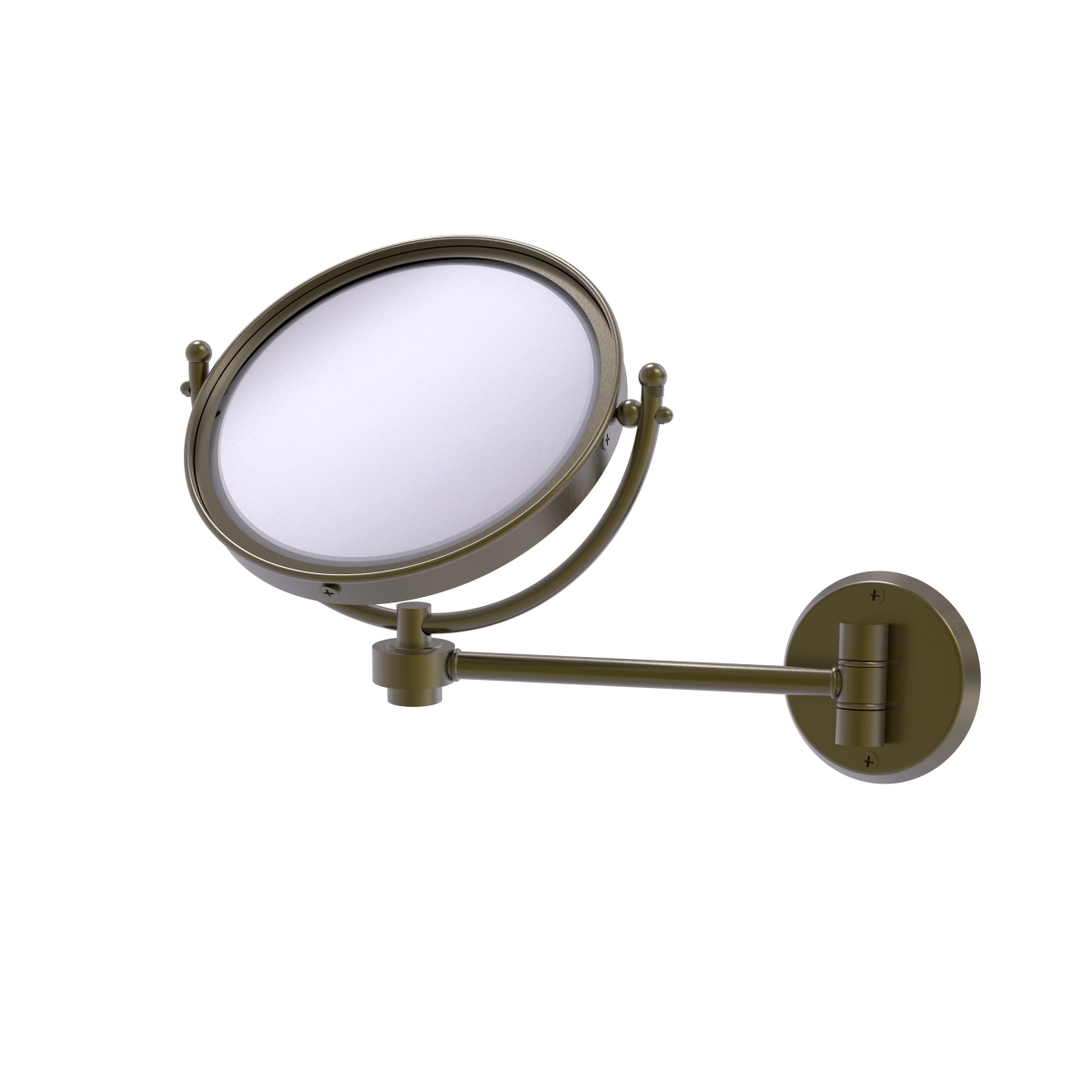 WM-5-3X-ABR 8 in. Wall Mounted Make-Up Mirror 3X Magnification, Antique Brass - 10 x 8 x 11 in -  Allied Brass, WM-5/3X-ABR