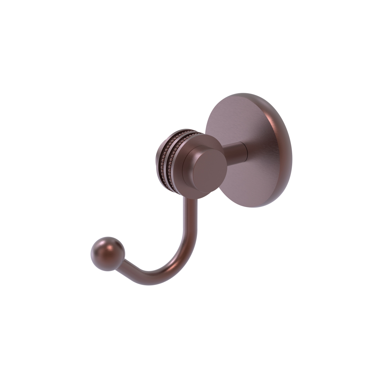Picture of Allied Brass 7220D-CA Satellite Orbit Two Collection Robe Hook with Dotted Accents, Antique Copper