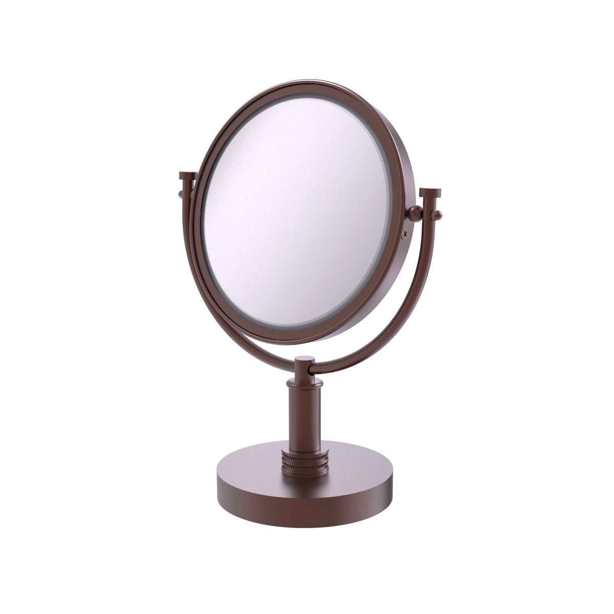 Picture of Allied Brass DM-4D-2X-CA 8 in. Vanity Top Make-Up Mirror 2X Magnification, Antique Copper - 15 x 8 x 8 in.