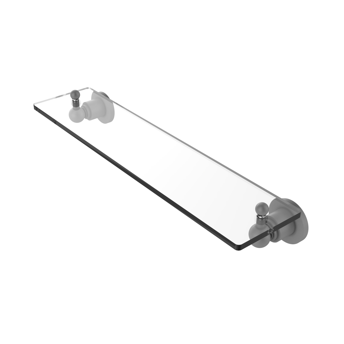 Picture of Allied Brass AP-1-22-GYM 22 in. Astor Place Glass Vanity Shelf with Beveled Edges, Matte Gray
