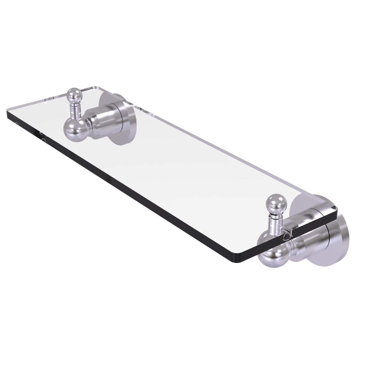 Picture of Allied Brass AP-1-16-SCH 16 in. Astor Place Glass Vanity Shelf with Beveled Edges, Satin Chrome