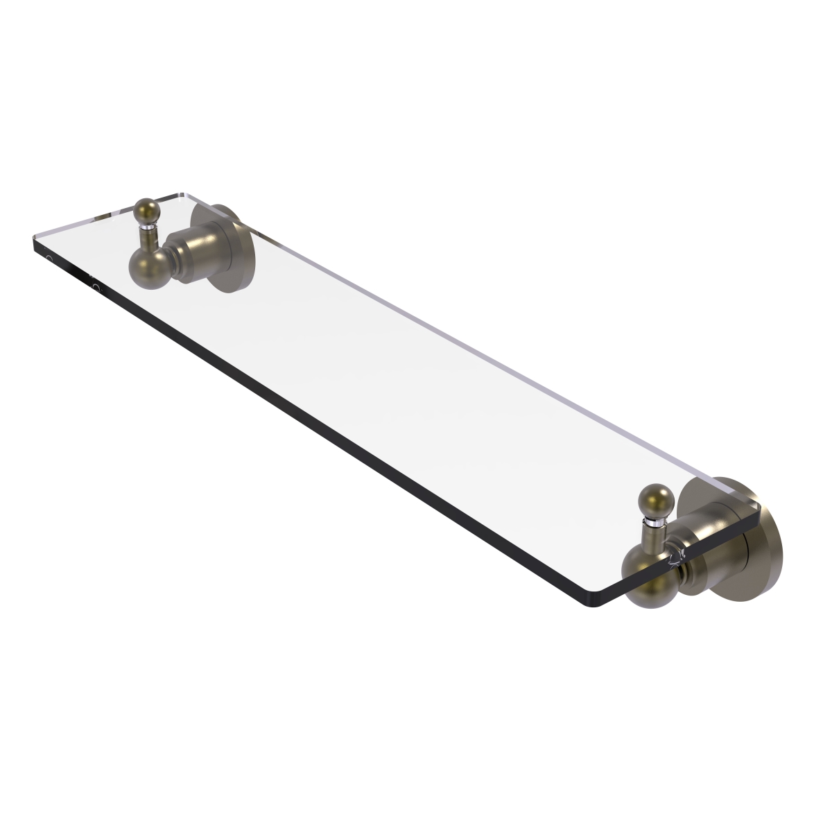 Picture of Allied Brass AP-1-22-ABR 22 in. Astor Place Glass Vanity Shelf with Beveled Edges&#44; Antique Brass