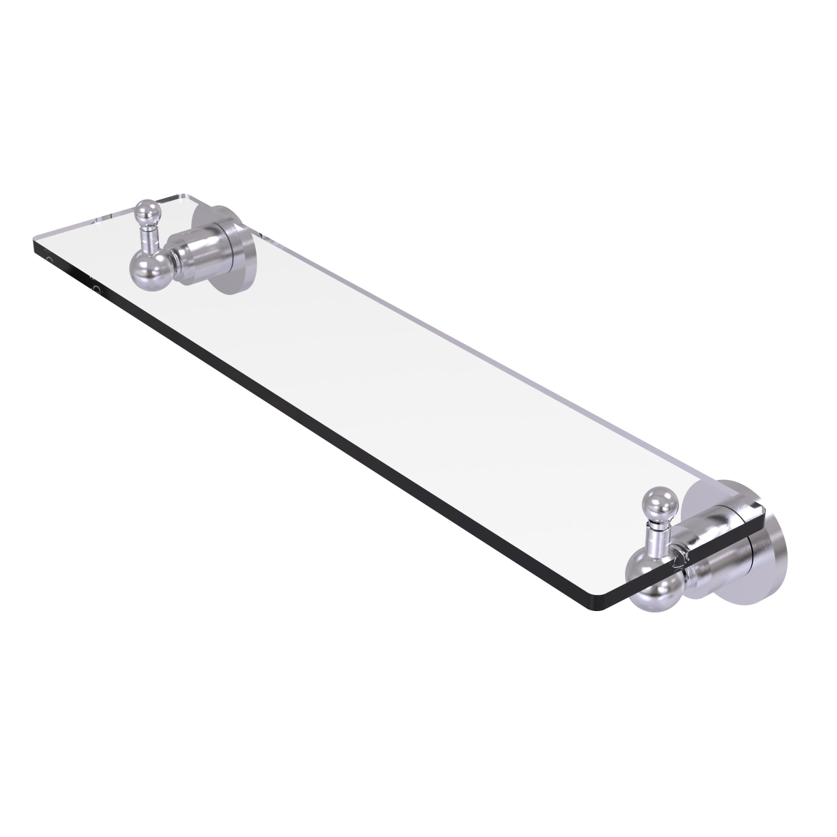 Picture of Allied Brass AP-1-22-SCH 22 in. Astor Place Glass Vanity Shelf with Beveled Edges, Satin Chrome