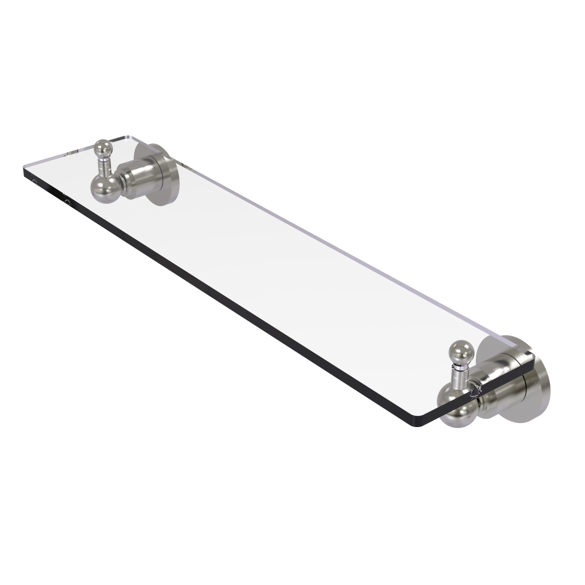 Picture of Allied Brass AP-1-22-SN 22 in. Astor Place Glass Vanity Shelf with Beveled Edges, Satin Nickel