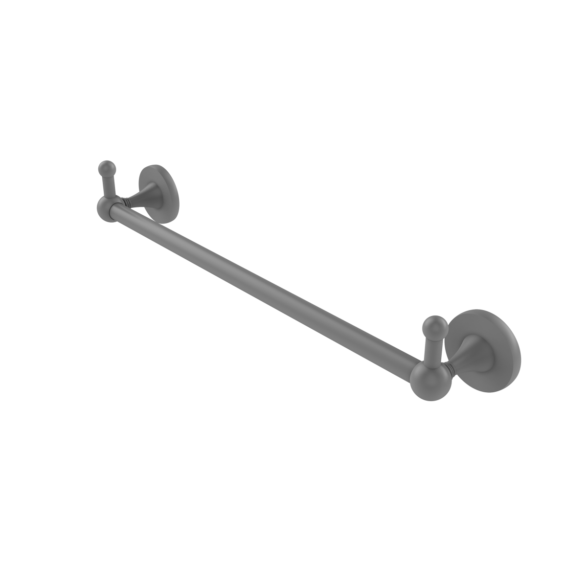 Picture of Allied Brass SL-41-36-PEG-GYM 36 in. Shadwell Collection Towel Bar with Integrated Hooks, Matte Gray - 3.3 x 3.8 x 38.25 in.