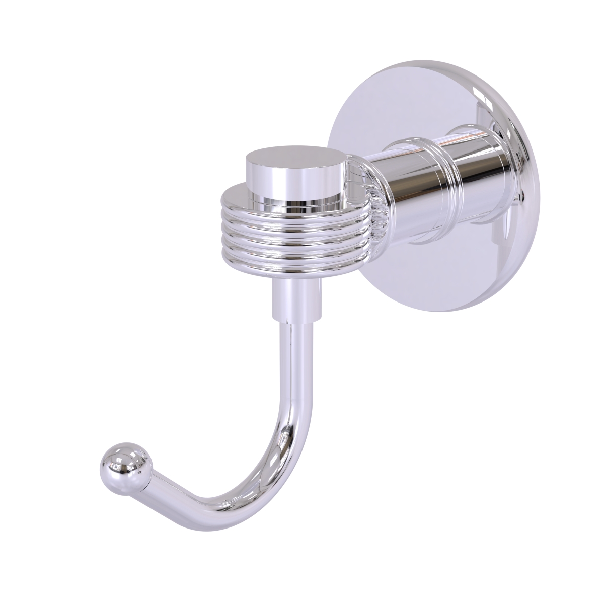 Picture of Allied Brass 2020G-PC Continental Collection Robe Hook with Groovy Accents, Polished Chrome