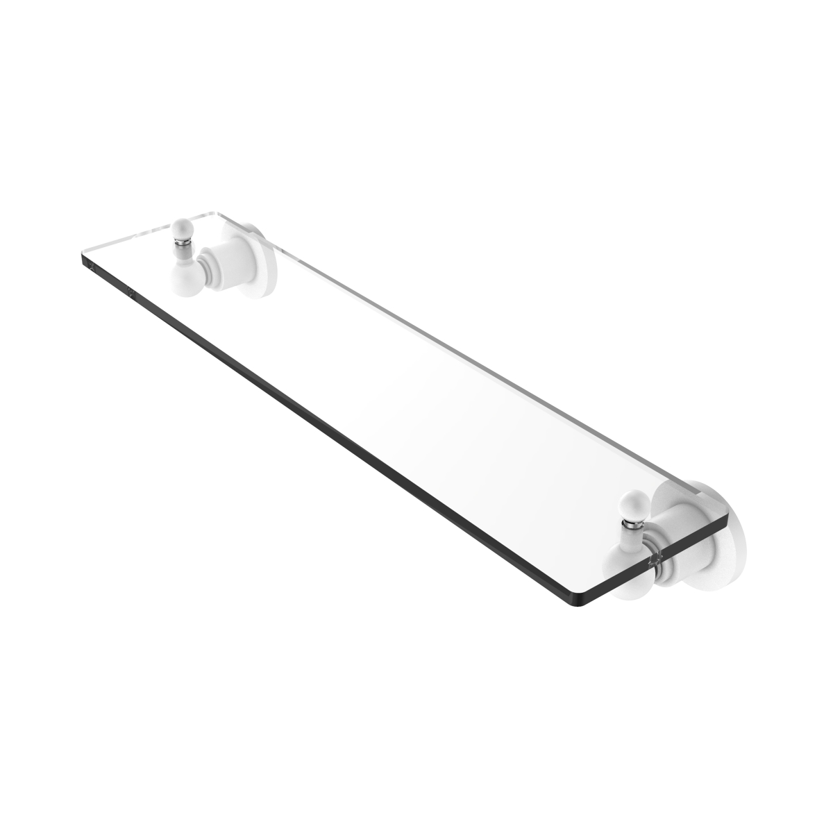 Picture of Allied Brass AP-1-22-WHM 22 in. Astor Place Glass Vanity Shelf with Beveled Edges&#44; Matte White