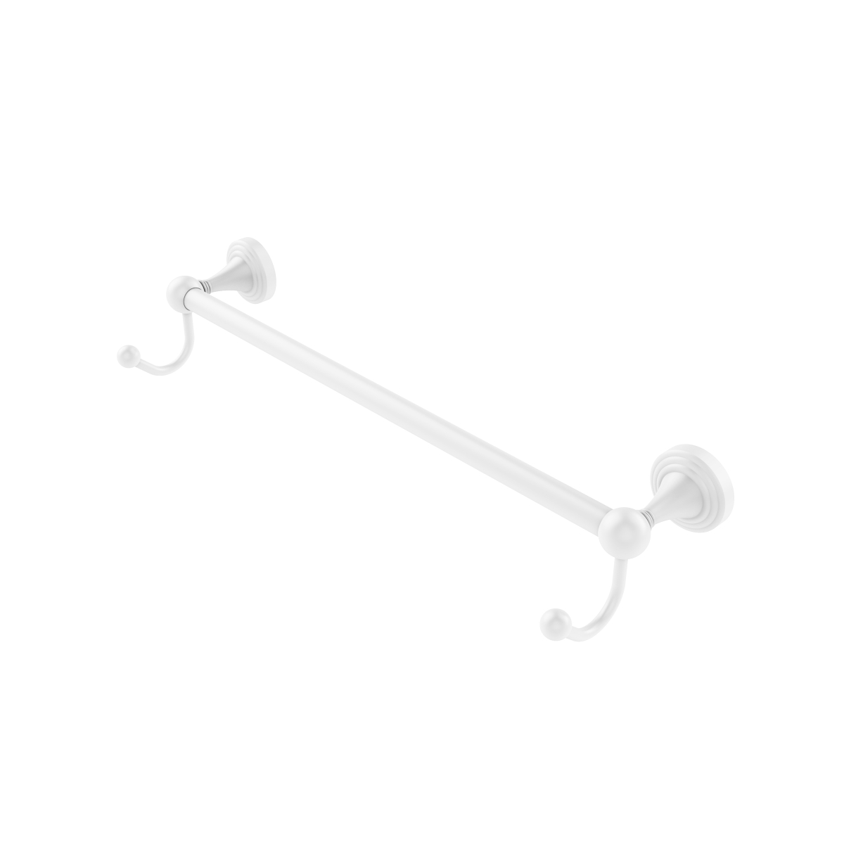 Picture of Allied Brass SG-41-36-HK-WHM 36 in. Sag Harbor Collection Towel Bar with Integrated Hooks, Matte White - 4.5 x 6 x 38.25 in.