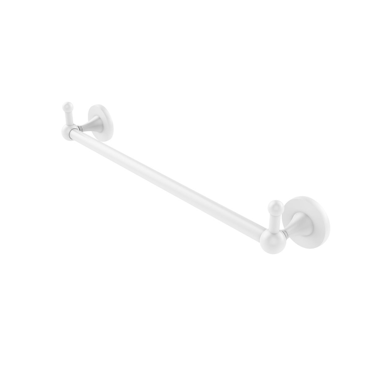 Picture of Allied Brass SL-41-18-PEG-WHM 18 in. Shadwell Collection Towel Bar with Integrated Hooks, Matte White - 3.3 x 3.8 x 20.25 in.