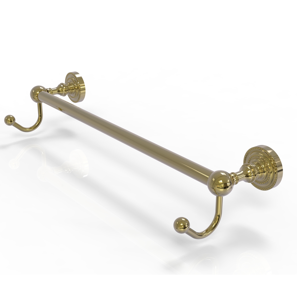 Picture of Allied Brass DT-41-30-HK-UNL Dottingham Collection 30 in. Towel Bar with Integrated Hooks, Unlacquered Brass