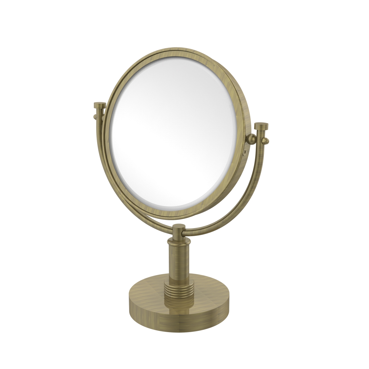 Picture of Allied Brass DM-4G-2X-ABR 8 in. Vanity Top Make-Up Mirror 2X Magnification, Antique Brass - 15 x 8 x 8 in.