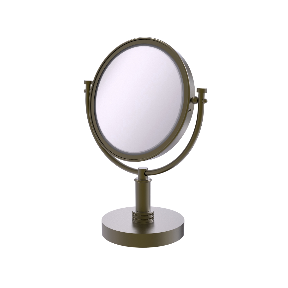 Picture of Allied Brass DM-4D-2X-ABR 8 in. Vanity Top Make-Up Mirror 2X Magnification, Antique Brass - 15 x 8 x 8 in.