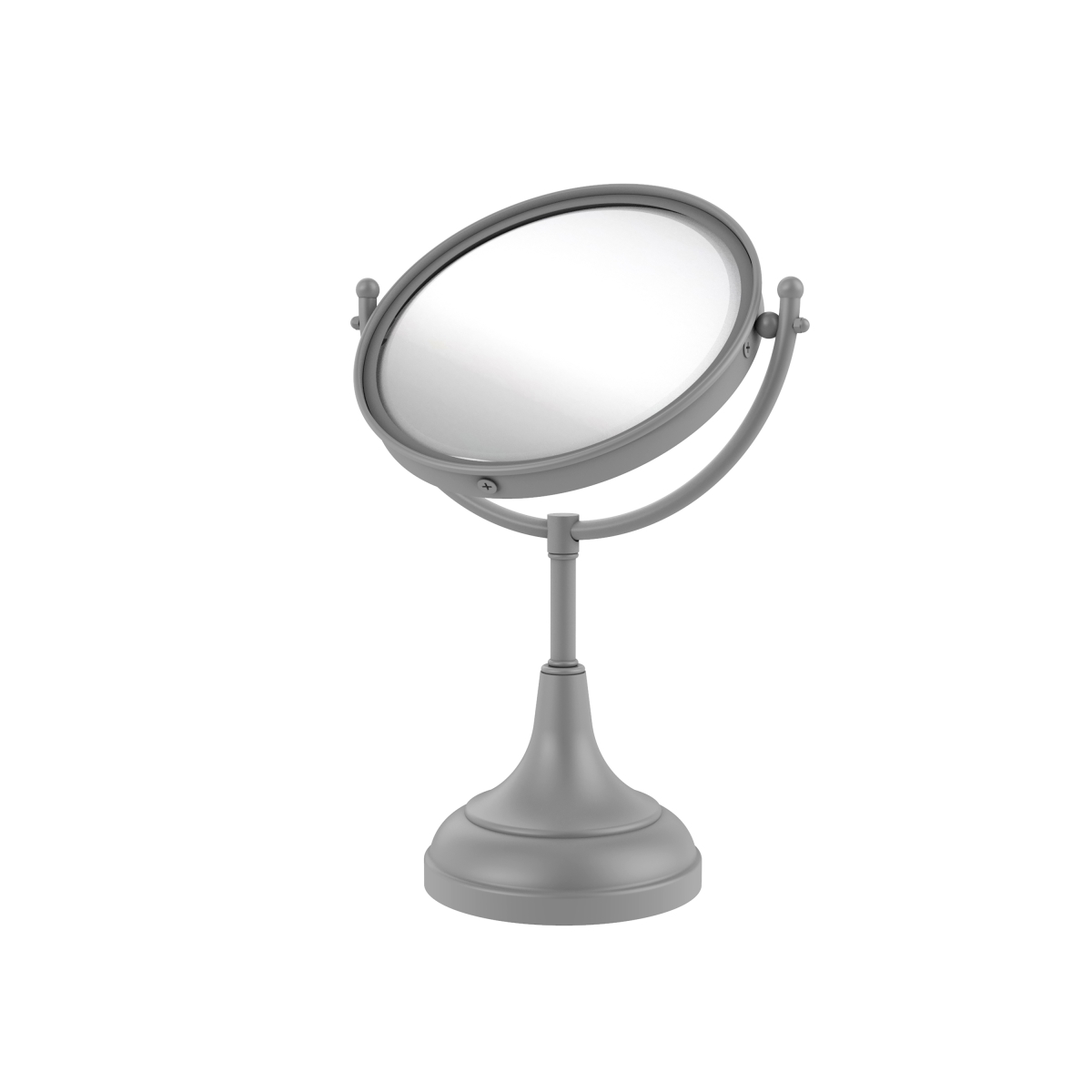 Picture of Allied Brass DM-2-2X-GYM 8 in. Vanity Top Make-Up Mirror 2X Magnification, Matte Gray - 15 x 8 x 8 in.