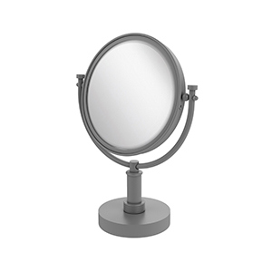 DM-4G-5X-GYM 8 in. Vanity Top Make-Up Mirror 5X Magnification, Matte Gray - 15 x 8 x 8 in -  Allied Brass, DM-4G/5X-GYM