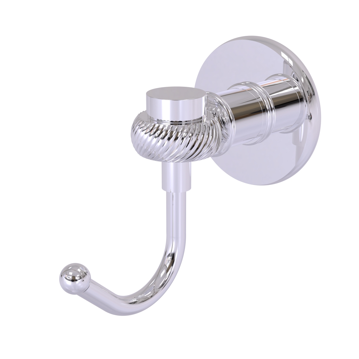 Picture of Allied Brass 2020T-PC Continental Collection Robe Hook with Twist Accents, Polished Chrome