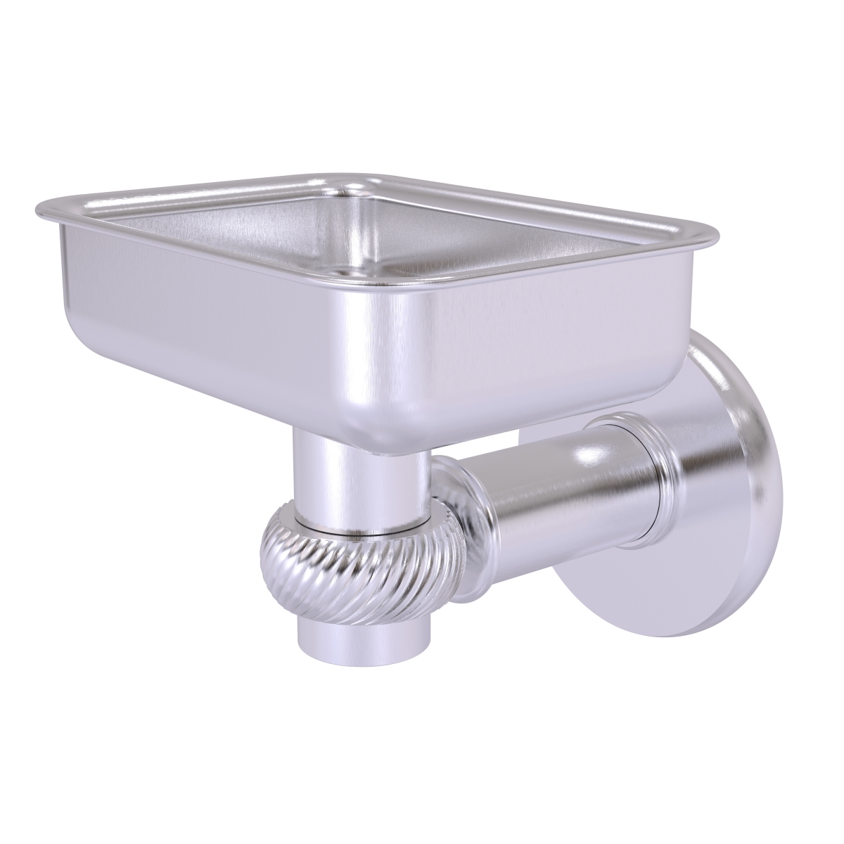Picture of Allied Brass 2032T-SCH Continental Collection Wall Mounted Soap Dish Holder with Twist Accents, Satin Chrome