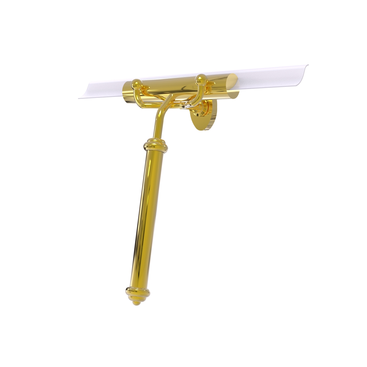 Picture of Allied Brass SQ-20-PB Shower Squeegee with Smooth Handle&#44; Polished Brass