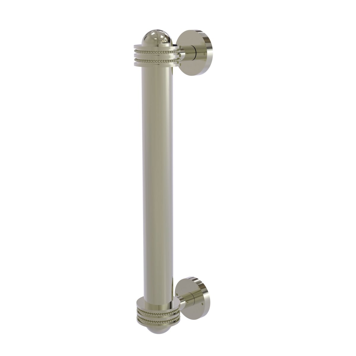 402AD-PNI 8 in. Door Pull with Dotted Accents, Polished Nickel - 1.4 x 2.5 x 8 in -  Allied Brass