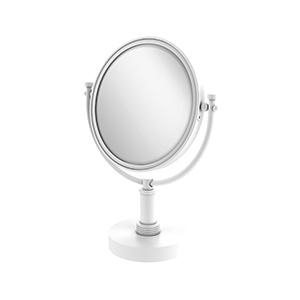 DM-4G-4X-WHM 8 in. Vanity Top Make-Up Mirror 4X Magnification, Matte White - 15 x 8 x 8 in -  Allied Brass, DM-4G/4X-WHM