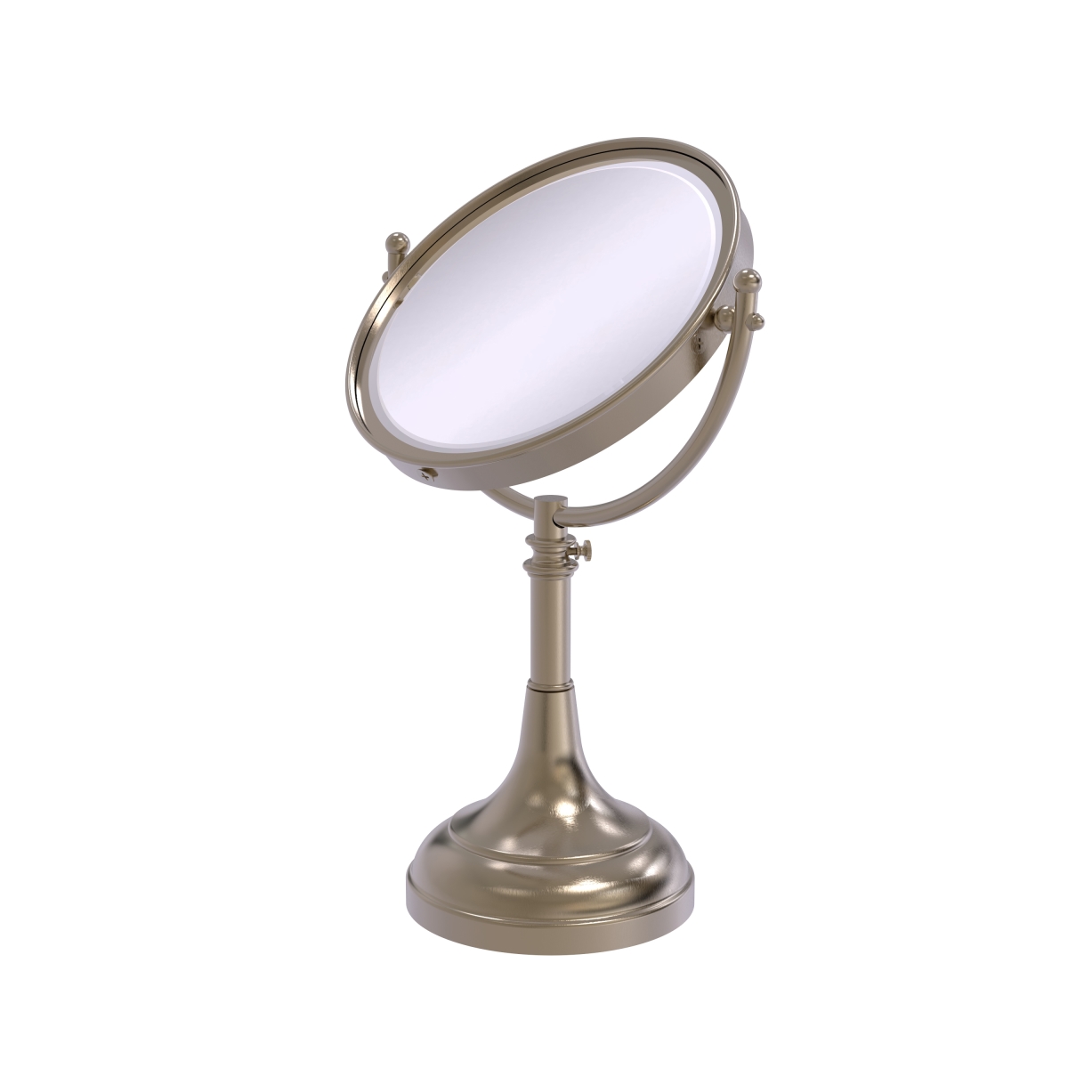 Picture of Allied Brass DM-1-2X-PEW 8 in. Height Adjustable Vanity Top Make-Up Mirror 2X Magnification, Antique Pewter