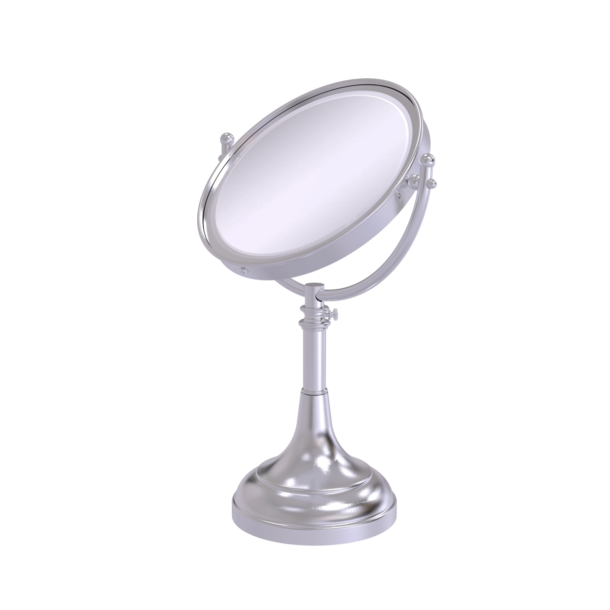 Picture of Allied Brass DM-1-2X-SCH 8 in. Height Adjustable Vanity Top Make-Up Mirror 2X Magnification, Satin Chrome