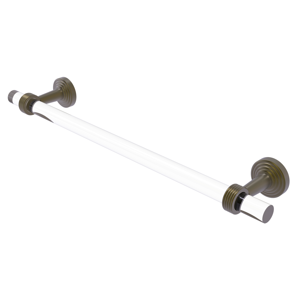 Picture of Allied Brass PB-41G-18-ABR 18 in. Pacific Beach Collection Towel Bar with Groovy Accents, Antique Brass