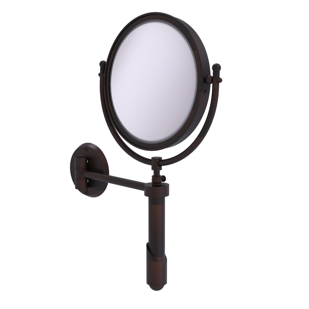 SHM-8-2X-VB 8 in. dia. Soho Collection Wall Mounted Make-Up Mirror with 2X Magnification, Venetian Bronze -  Allied Brass, SHM-8/2X-VB