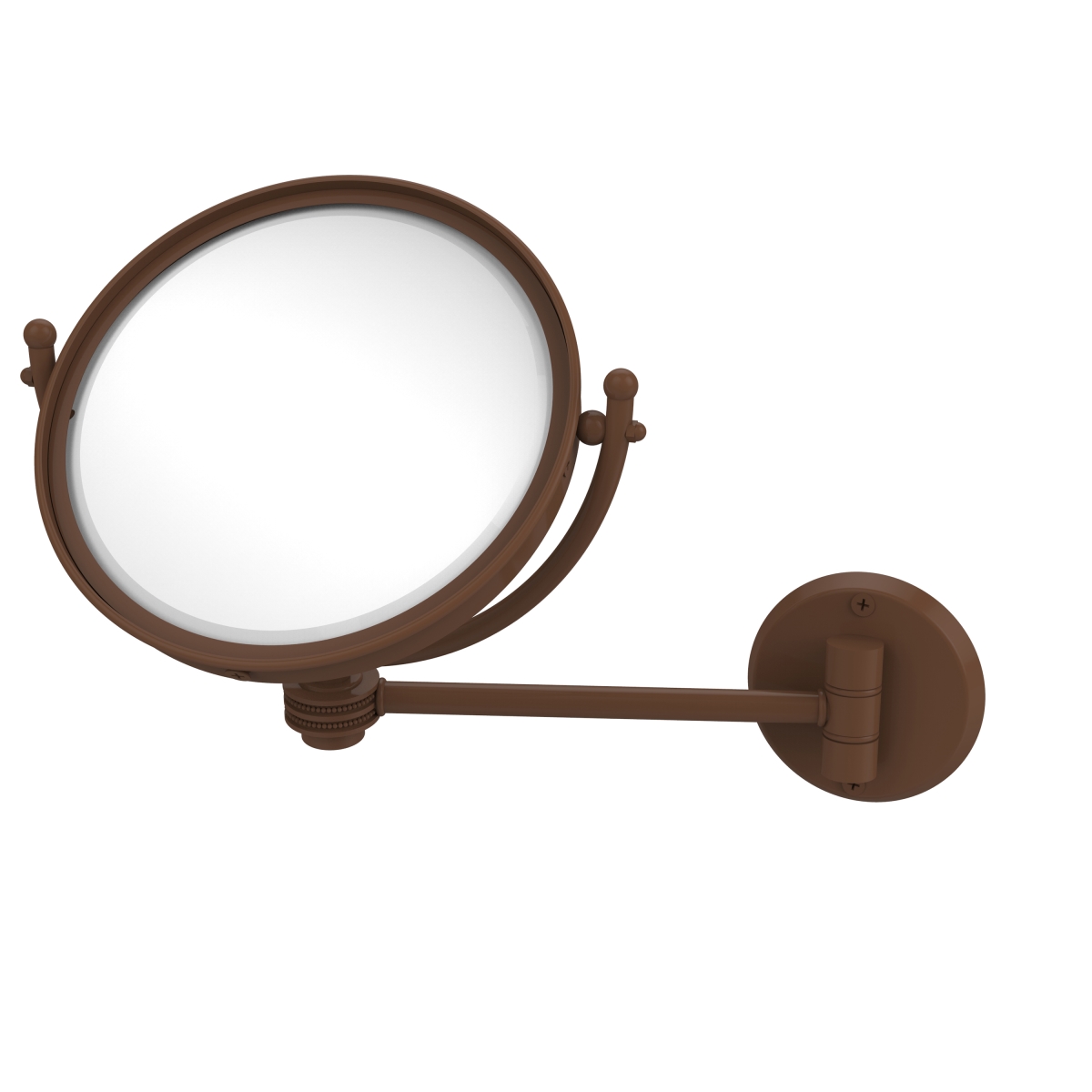 WM-5D-3X-ABZ 8 in. Wall Mounted Make-Up Mirror 3X Magnification, Antique Bronze -  Allied Brass, WM-5D/3X-ABZ