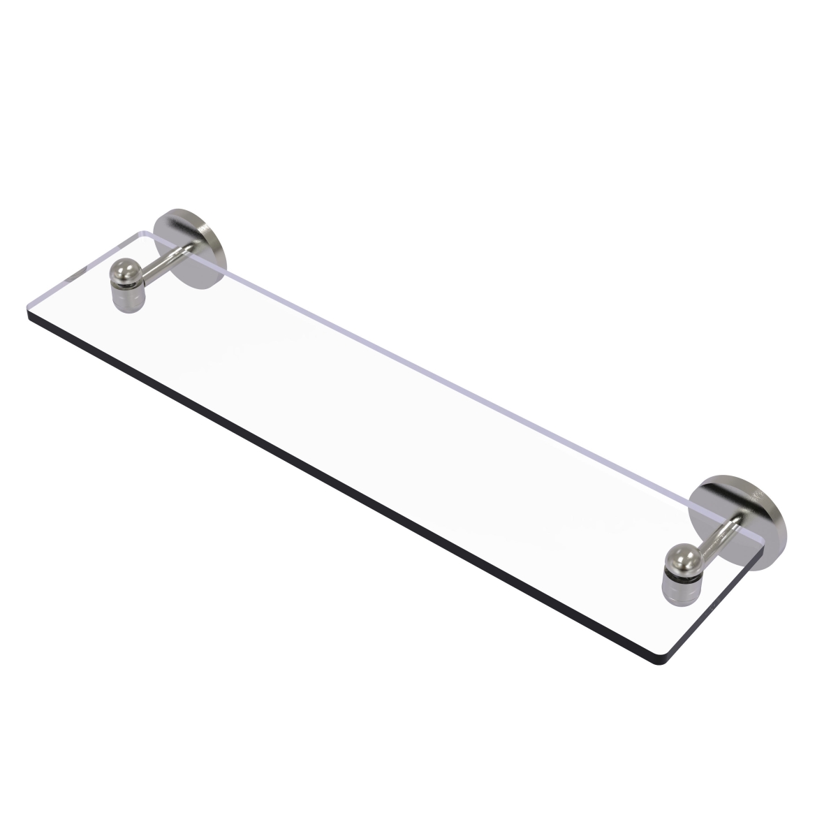 Picture of Allied Brass TA-1-22-SN 22 in. Tango Collection Glass Vanity Shelf with Beveled Edges, Satin Nickel