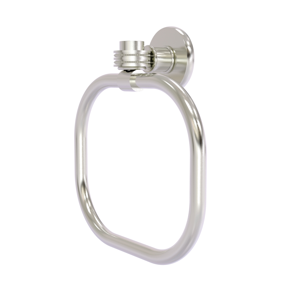Picture of Allied Brass 2016D-SN Continental Collection Towel Ring with Dotted Accents, Satin Nickel