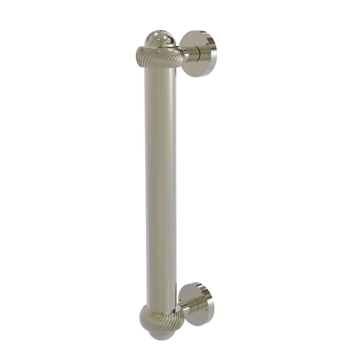 402AT-PNI 8 in. Door Pull with Twisted Accents, Polished Nickel - 1.4 x 2.5 x 8 in -  Allied Brass