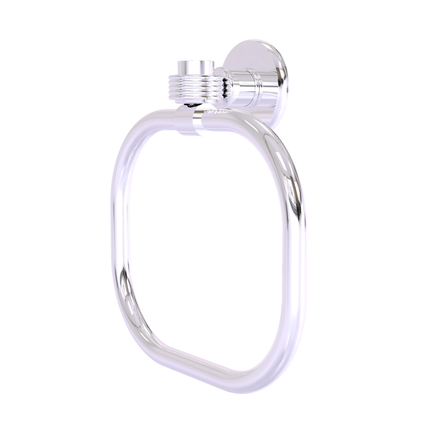 Picture of Allied Brass 2016G-PC Continental Collection Towel Ring with Groovy Accents, Polished Chrome