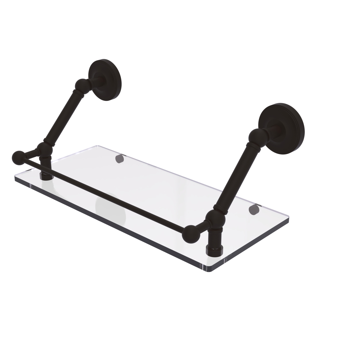 Picture of Allied Brass PR-1-18-GAL-ORB 18 in. Prestige Regal Floating Glass Shelf with Gallery Rail, Oil Rubbed Bronze
