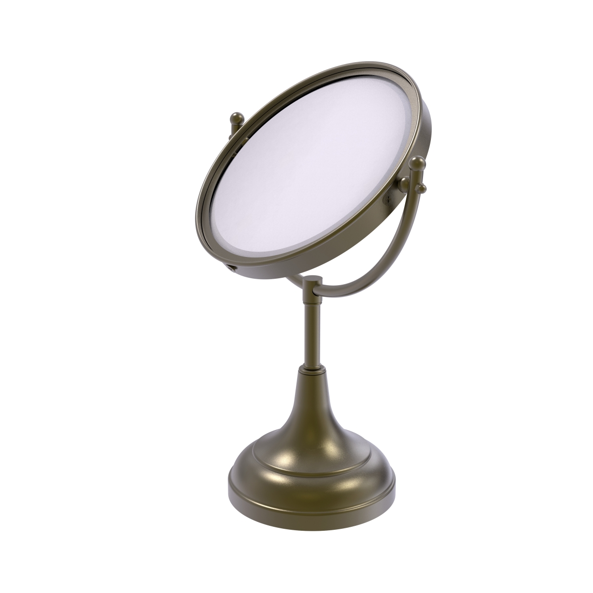 Picture of Allied Brass DM-2-2X-ABR 8 in. Vanity Top Make-Up Mirror 2X Magnification&#44; Antique Brass - 15 x 8 x 8 in.