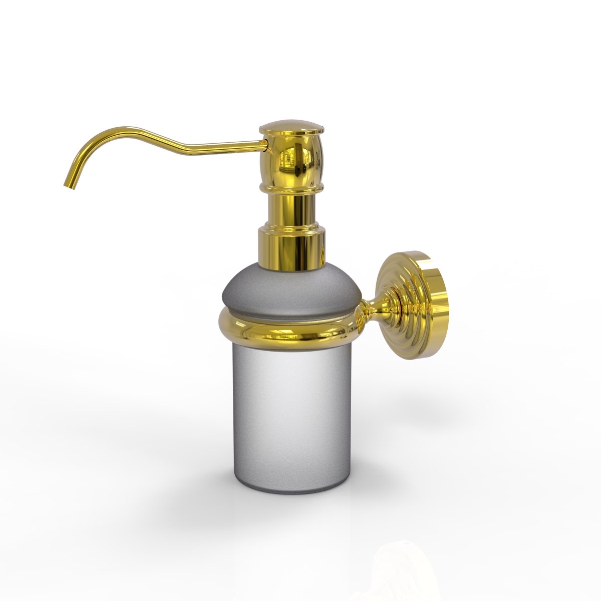 WP-60-UNL Waverly Place Collection Wall Mounted Soap Dispenser, Unlacquered Brass -  Allied Brass