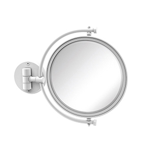 WM-4-2X-WHM 8 in. Wall Mounted Make-Up Mirror 2X Magnification, Matte White - 10 x 8 x 8 in -  Allied Brass, WM-4/2X-WHM