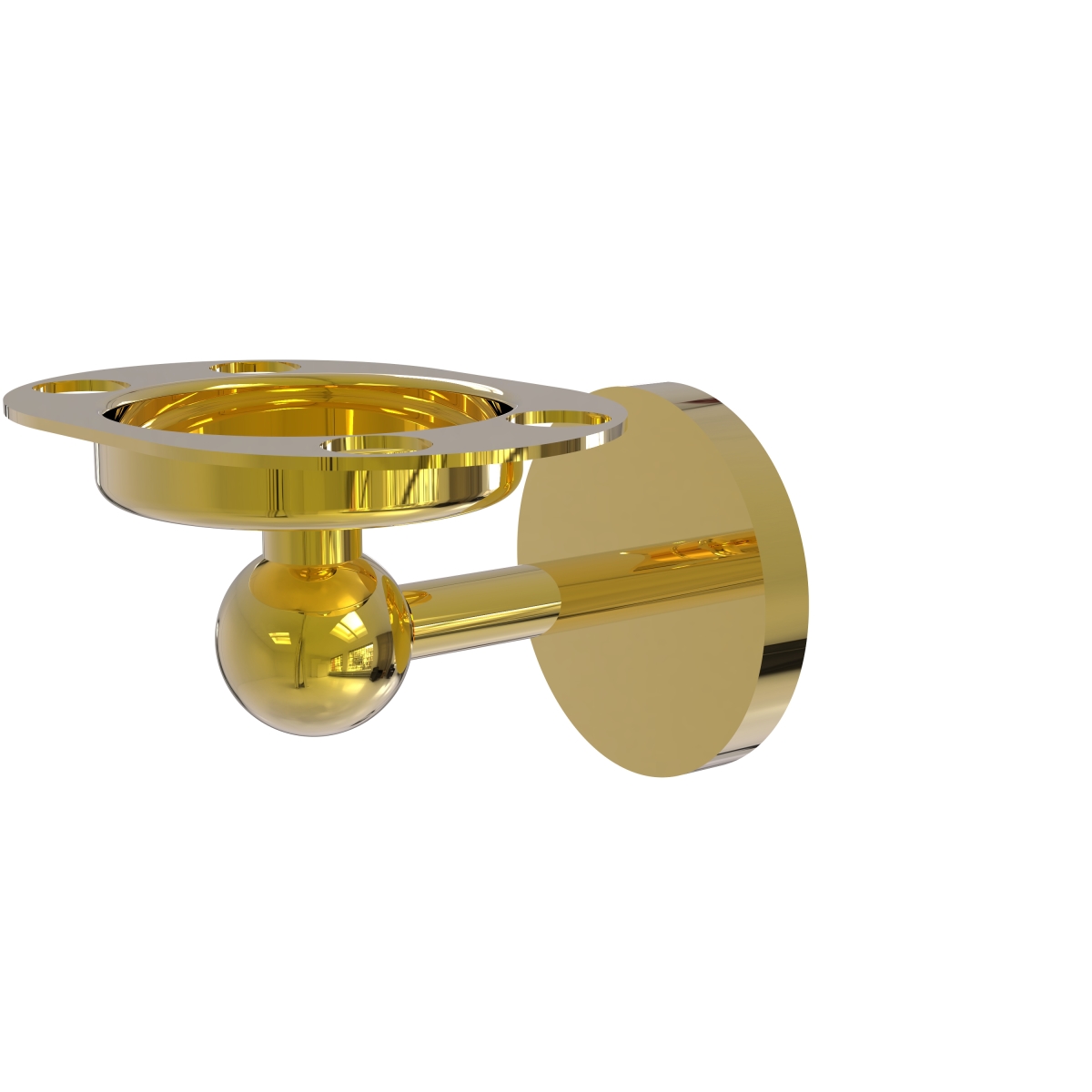 Picture of Allied Brass 1026-UNL Skyline Collection Tumbler & Toothbrush Holder with Twist Accents&#44; Unlacquered Brass
