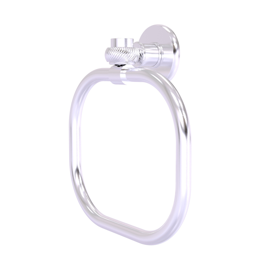 Picture of Allied Brass 2016T-SCH Continental Collection Towel Ring with Twist Accents, Satin Chrome
