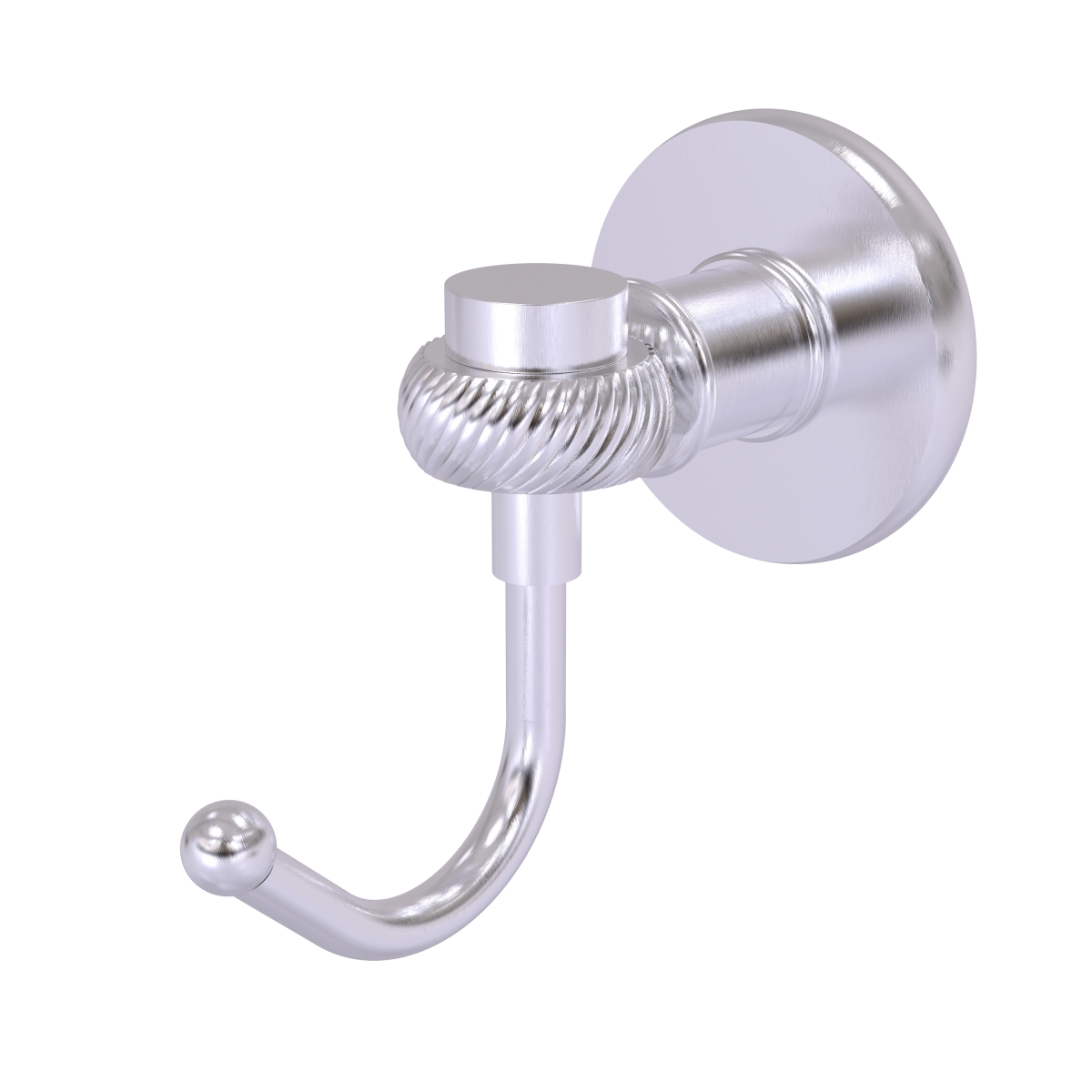 Picture of Allied Brass 2020T-SCH Continental Collection Robe Hook with Twist Accents, Satin Chrome