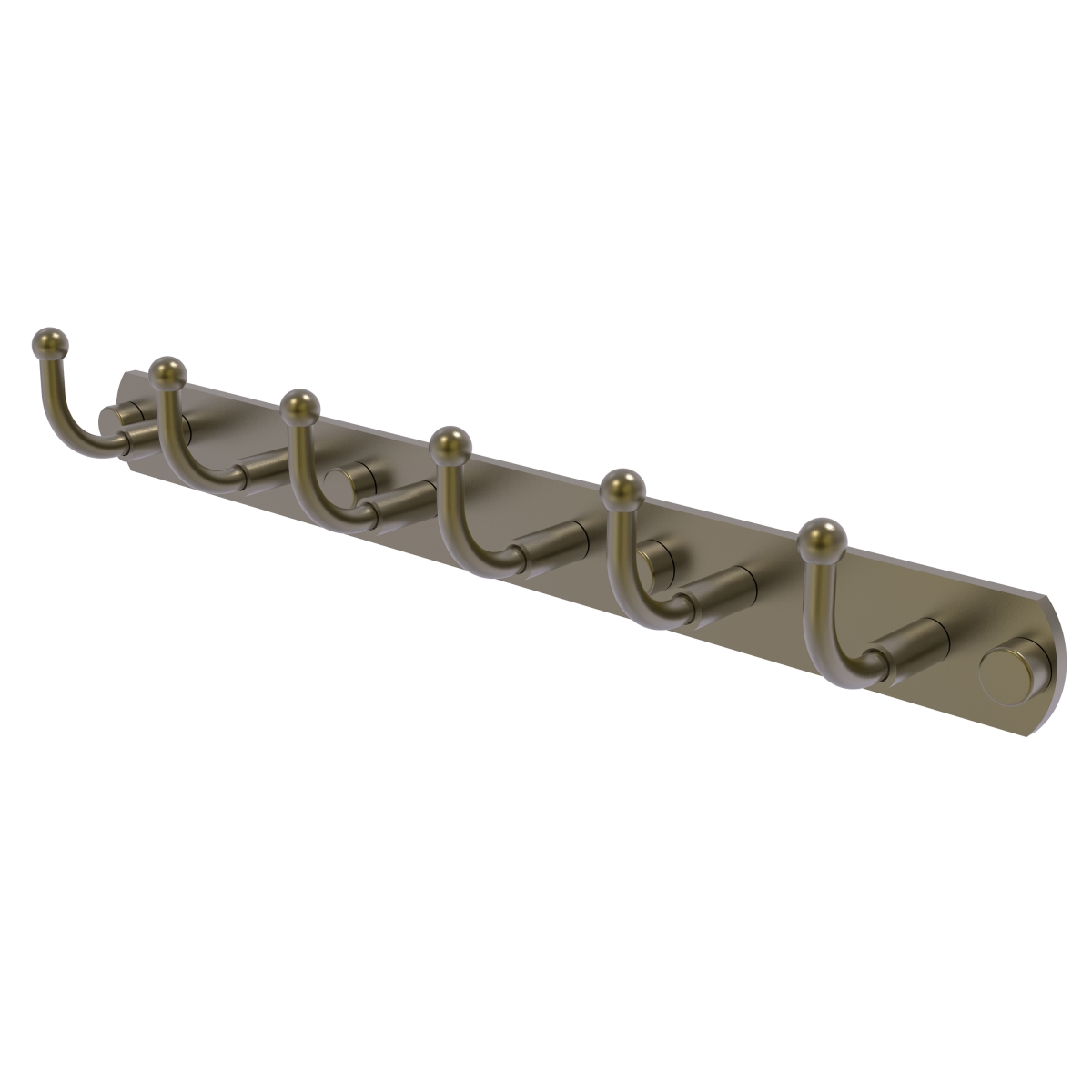 Picture of Allied Brass 1020-6-ABR Skyline Collection 6 Position Tie & Belt Rack&#44; Antique Brass