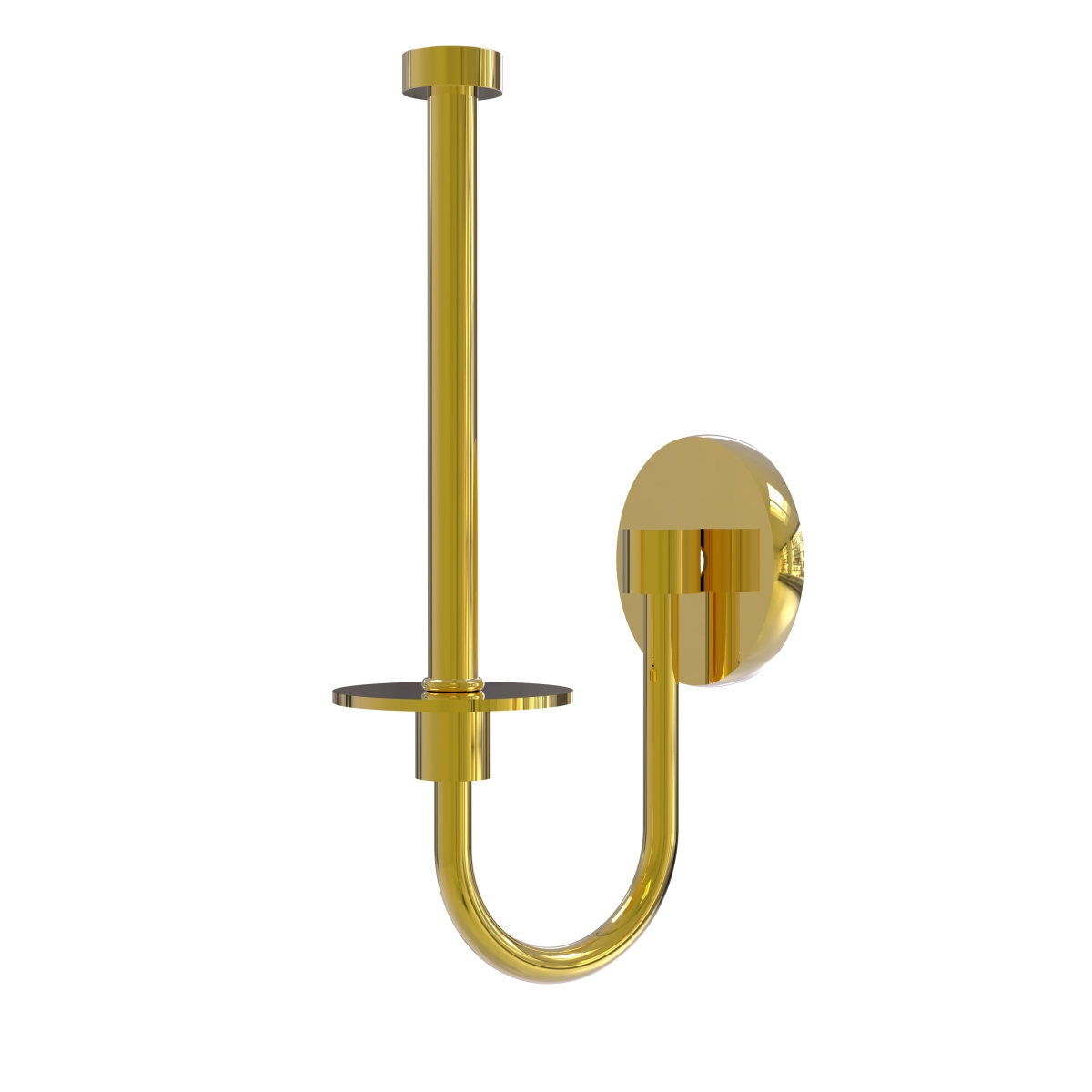 Picture of Allied Brass 1024U-PB Skyline Collection Upright Toilet Tissue Holder&#44; Polished Brass
