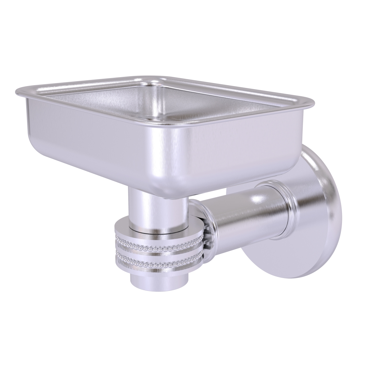 Picture of Allied Brass 2032D-SCH Continental Collection Wall Mounted Soap Dish Holder with Dotted Accents&#44; Satin Chrome