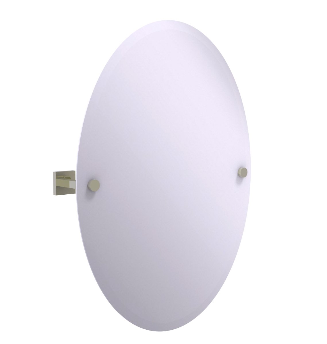 MT-91-PNI Montero Collection Contemporary Frameless Oval Tilt Mirror with Beveled Edge, Polished Nickel -  Allied Brass