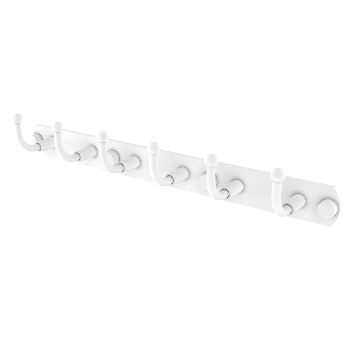 Picture of Allied Brass 1020-6-WHM Skyline Collection 6 Position Tie & Belt Rack&#44; Matte White