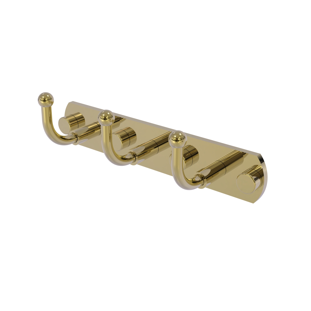 Picture of Allied Brass 1020-3-UNL Skyline Collection 3 Position Multi Hook, Unlacquered Brass