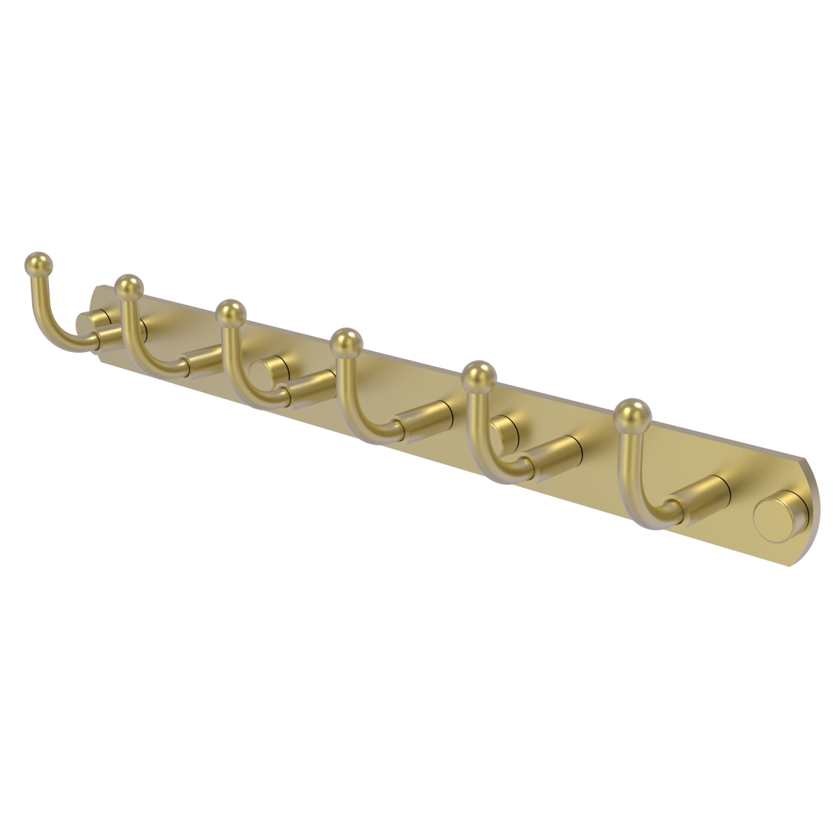 Picture of Allied Brass 1020-6-SBR Skyline Collection 6 Position Tie & Belt Rack, Satin Brass