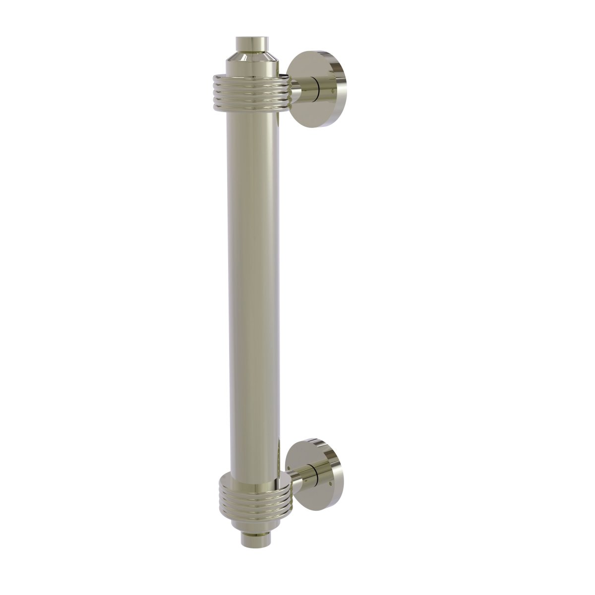 403G-PNI 8 in. Door Pull with Groovy Accents, Polished Nickel - 2.5 x 1.5 x 8 in -  Allied Brass