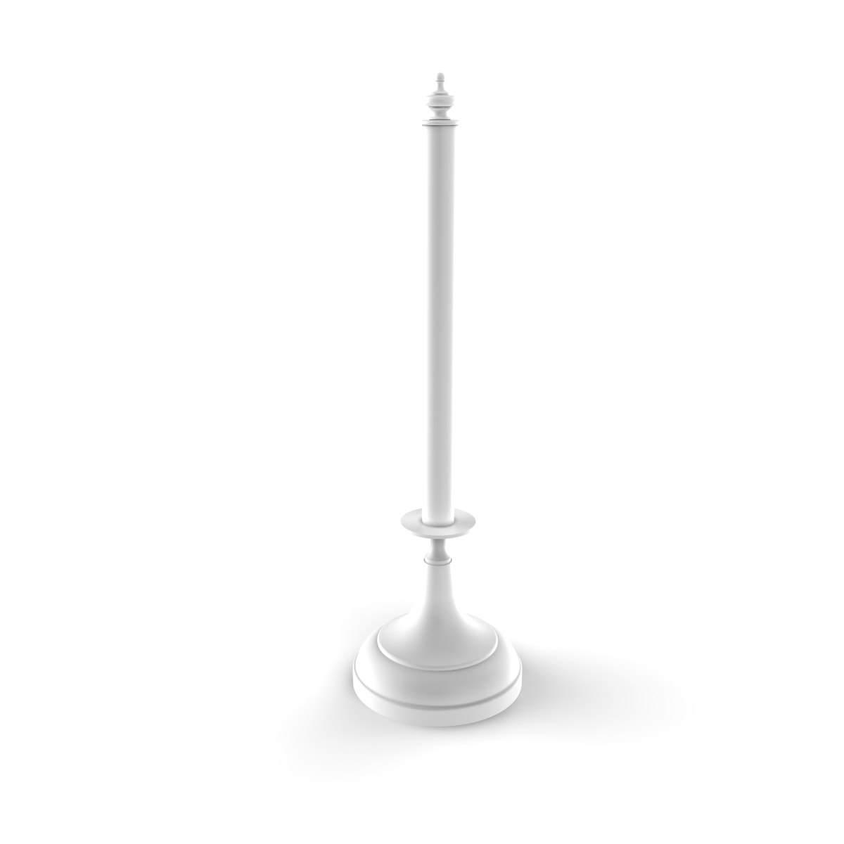 Picture of Allied Brass 1052-WHM Traditional Counter Top Kitchen Paper Towel Holder&#44; Matte White